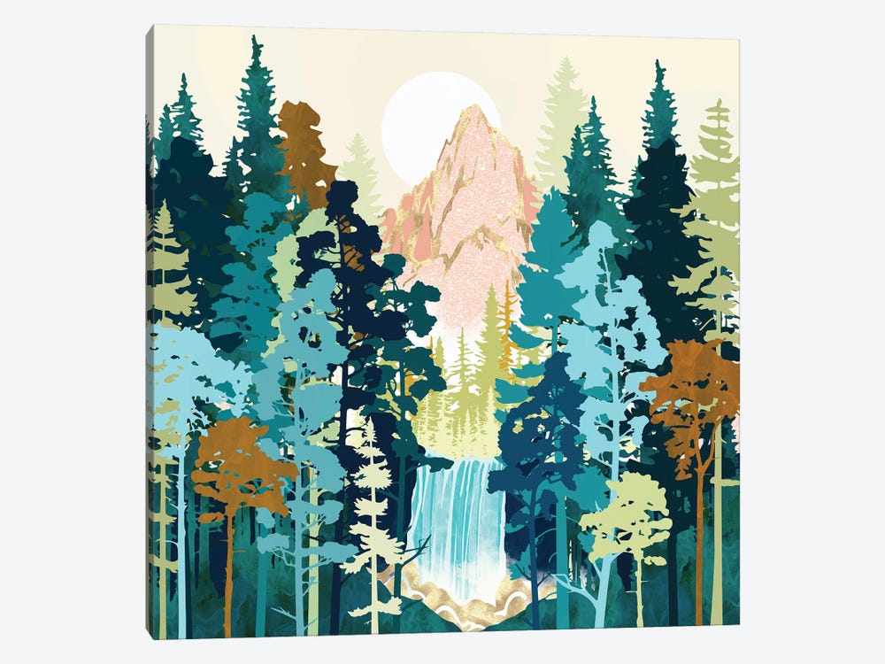 Forest Falls by SpaceFrog Designs 1-piece Canvas Art Print