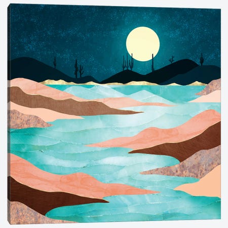 Desert Reservoir Canvas Print #SFD378} by SpaceFrog Designs Canvas Art Print