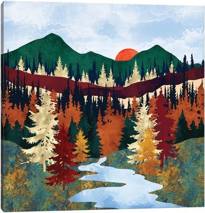 Valley Stream Canvas Art Print - Mountain Art - Stunning Mountain Wall Art & Artwork