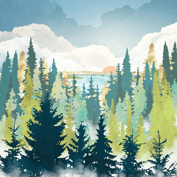 Pine Trees: Summer View by SpaceFrog Designs
