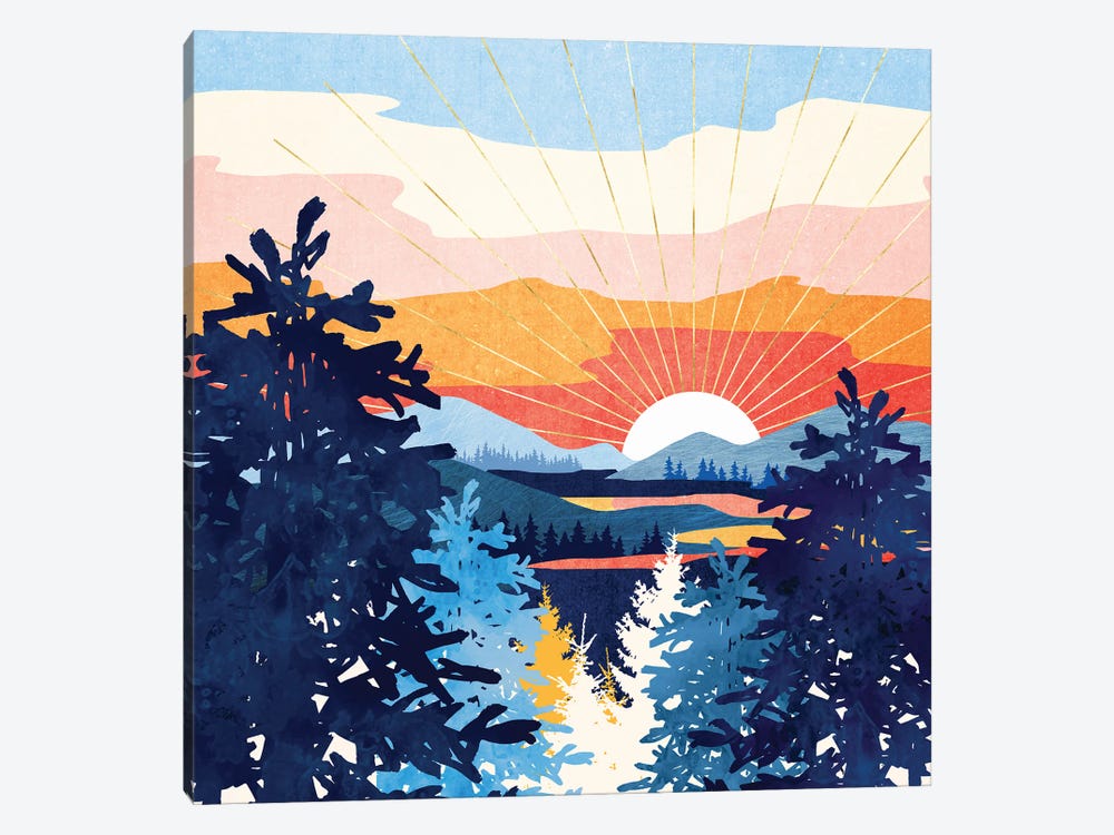 Sunset Lake by SpaceFrog Designs 1-piece Canvas Artwork