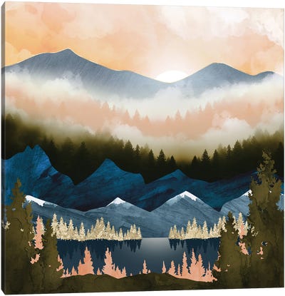 Dusk Lake Canvas Art Print
