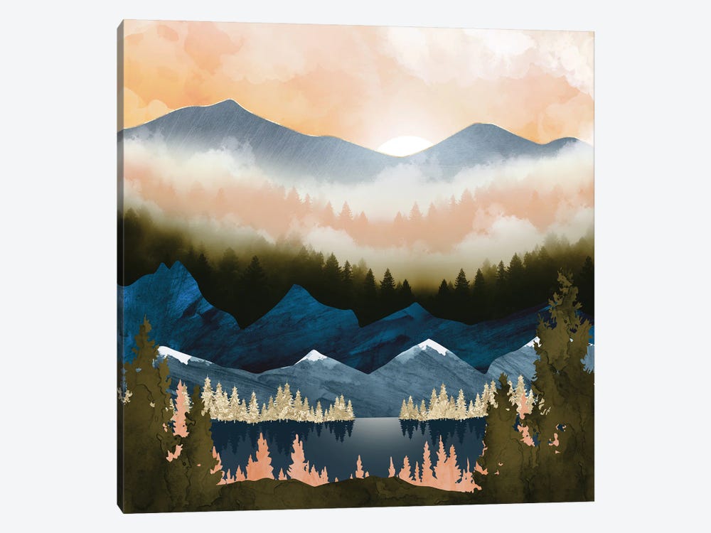 Dusk Lake by SpaceFrog Designs 1-piece Canvas Print
