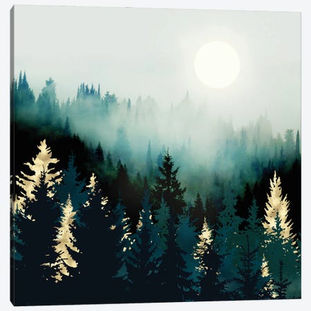 Forest Glow Canvas Print #SFD395} by SpaceFrog Designs Canvas Art