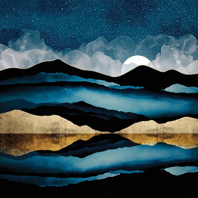 Midnight Mountain by SpaceFrog Designs wall art