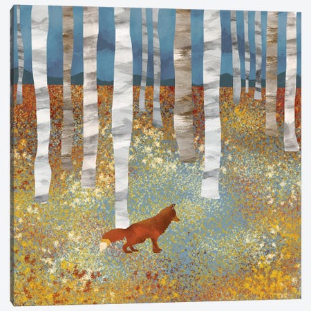 Autumn Fox Canvas Print #SFD3} by SpaceFrog Designs Canvas Artwork