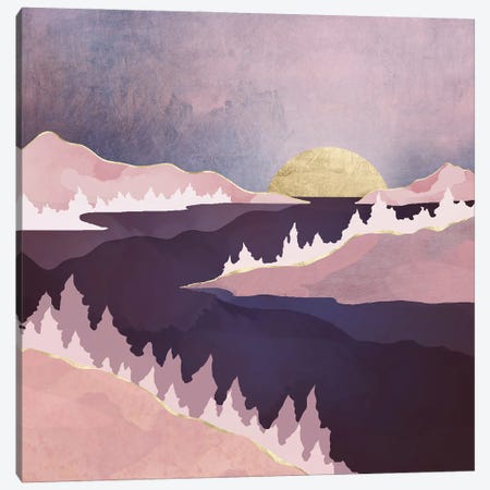Mauve Lake Canvas Print #SFD402} by SpaceFrog Designs Canvas Art Print