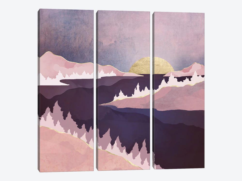 Mauve Lake by SpaceFrog Designs 3-piece Canvas Wall Art