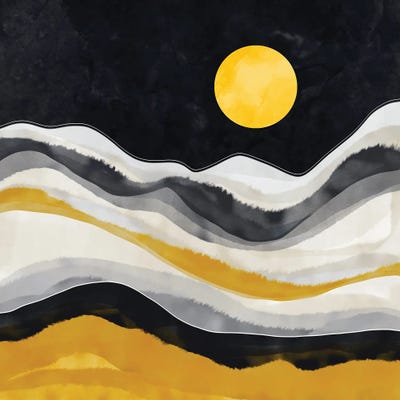 Minimal Back And Yellow by SpaceFrog Designs framed wall art