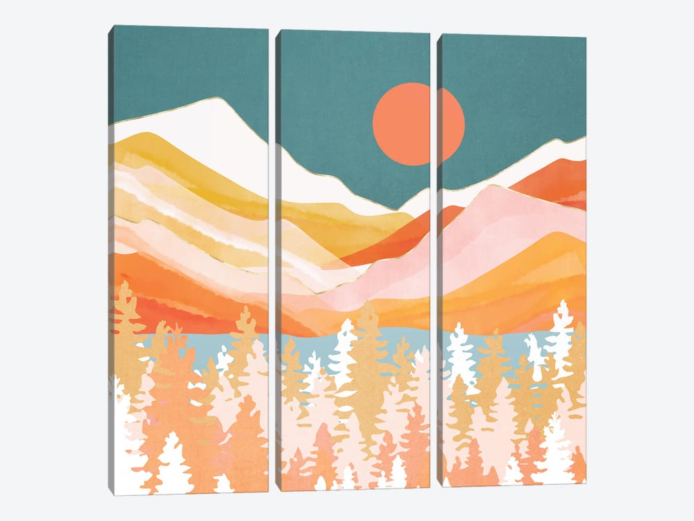 Citrus Mountains by SpaceFrog Designs 3-piece Canvas Print
