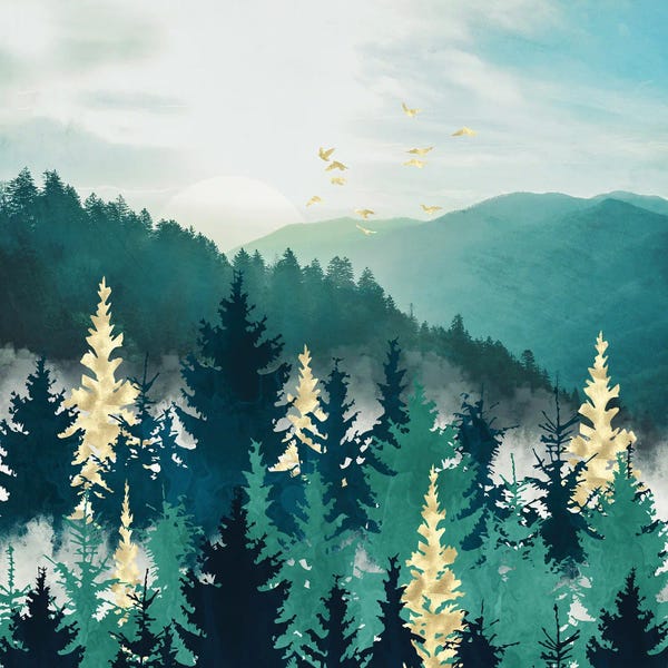 Refreshing Workspace: Blue Forest Mist by SpaceFrog Designs