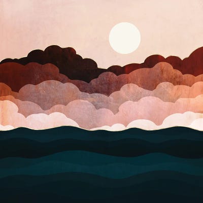 Amber Clouds by SpaceFrog Designs framed wall art