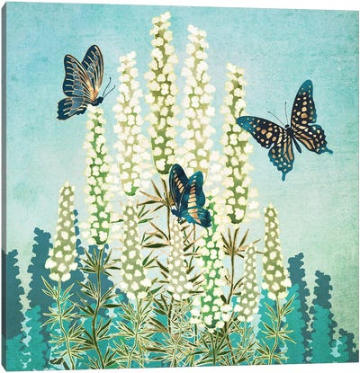 Butterfly Garden Canvas Art Print - SpaceFrog Designs