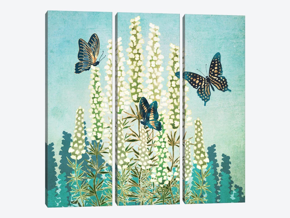 Butterfly Garden by SpaceFrog Designs 3-piece Art Print