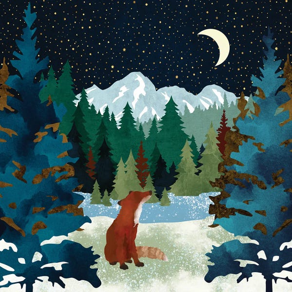 Foxes: Winter Fox Vista by SpaceFrog Designs