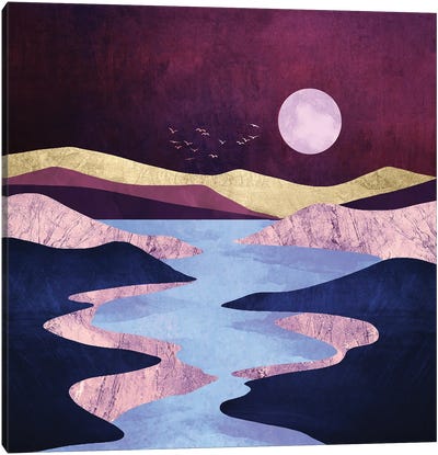 Periwinkle River Canvas Art Print - SpaceFrog Designs