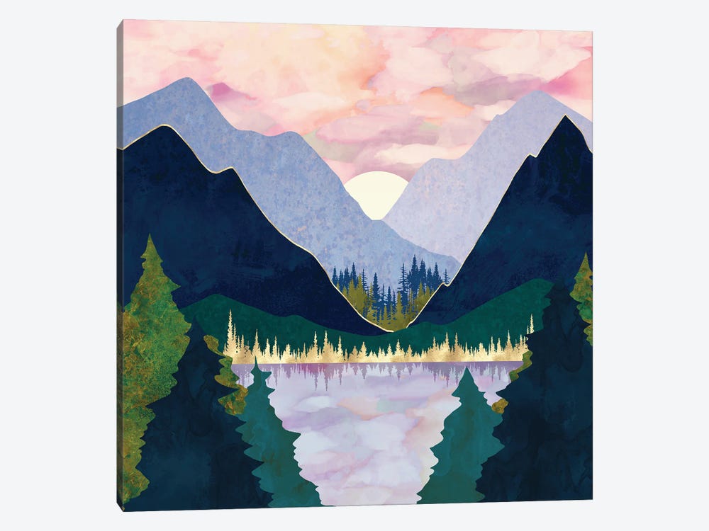 Winter Mountain Lake by SpaceFrog Designs 1-piece Canvas Art