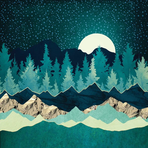 Pine Trees: Sage Forest by SpaceFrog Designs