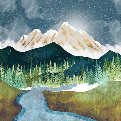 Mountain River by SpaceFrog Designs canvas print