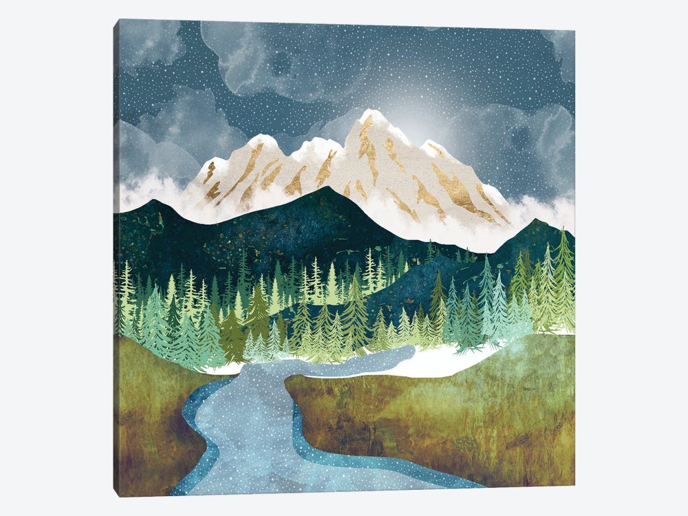 Mountain River by SpaceFrog Designs 1-piece Canvas Wall Art