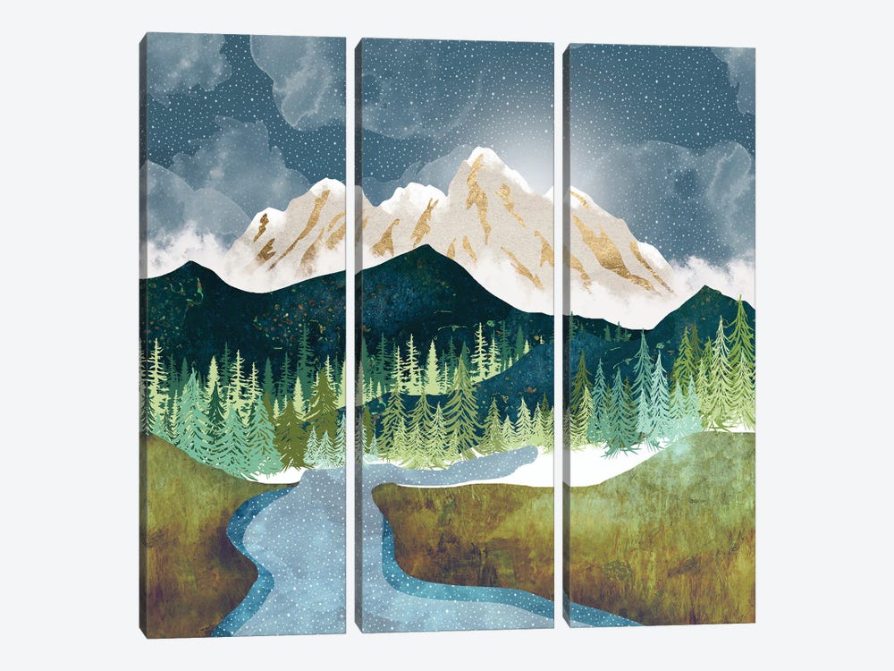 Mountain River by SpaceFrog Designs 3-piece Canvas Artwork