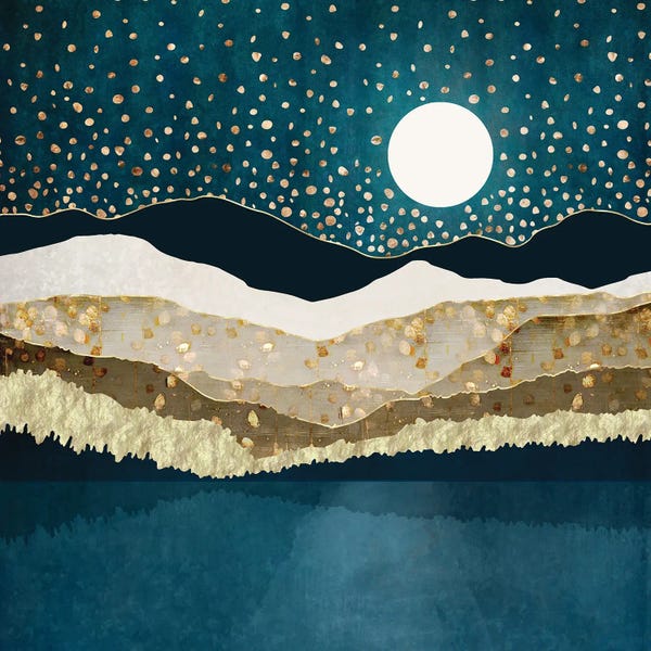 Seasonal Glam: Starlit Mountain Lake by SpaceFrog Designs