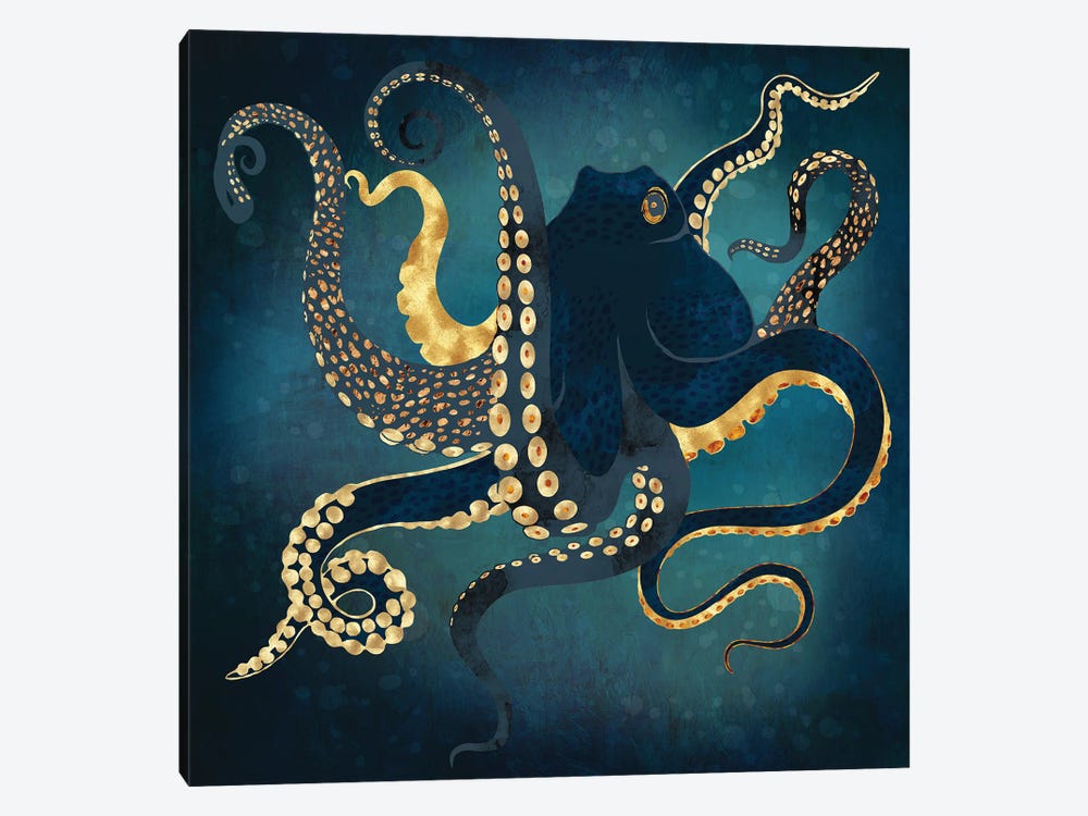 Metallic Octopus Iv by SpaceFrog Designs 1-piece Canvas Artwork