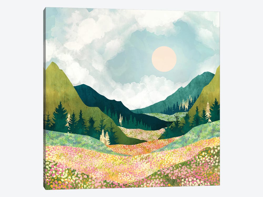 Spring Flower Vista by SpaceFrog Designs 1-piece Canvas Art Print