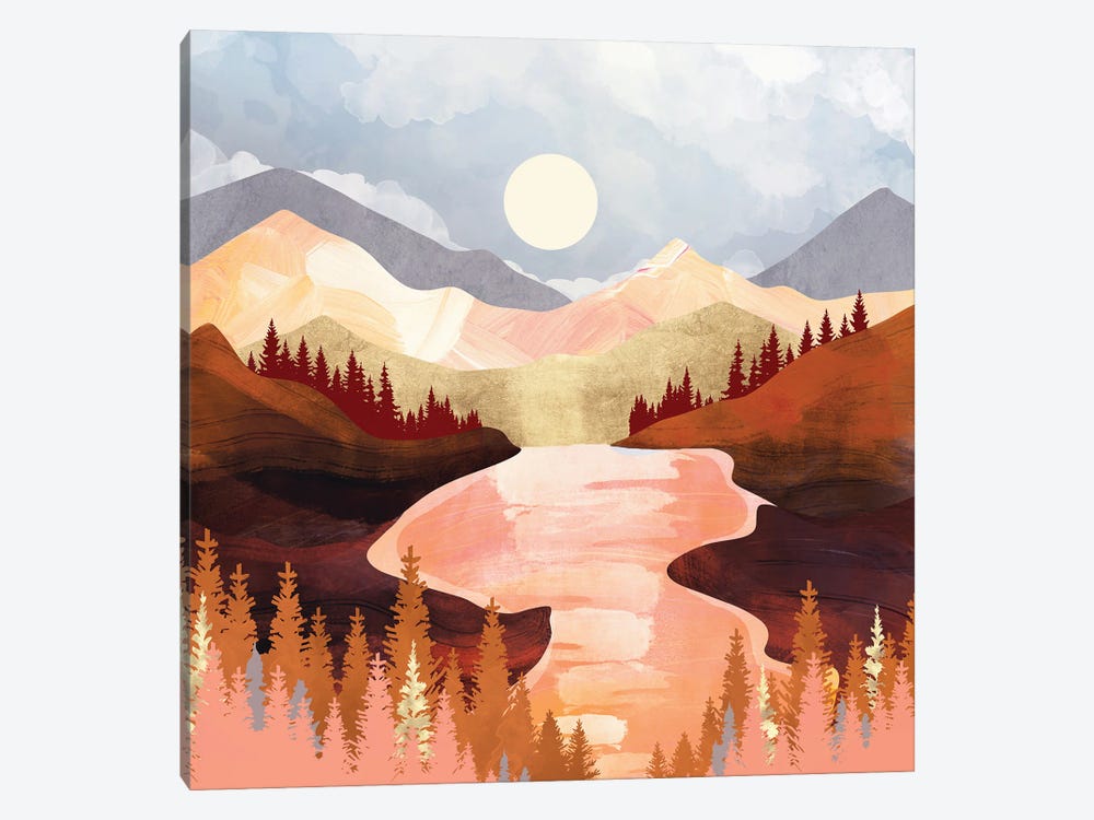 Mountain Forest Lake by SpaceFrog Designs 1-piece Canvas Print