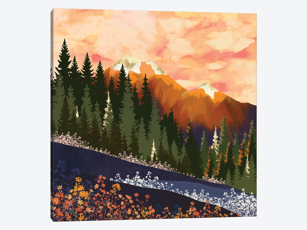 Mountain Dusk by SpaceFrog Designs 1-piece Canvas Artwork