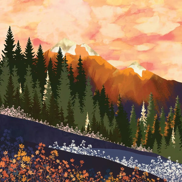 Pine Trees: Mountain Dusk by SpaceFrog Designs