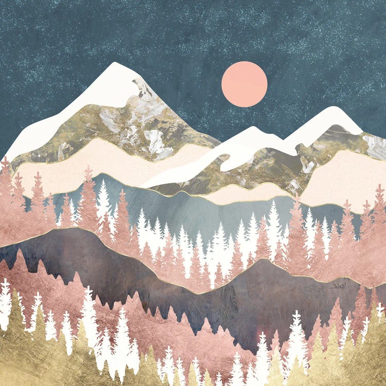 Misty Mountains print by SpaceFrog Designs