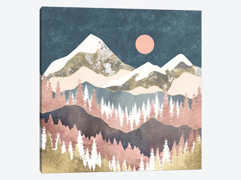 Winter Peaks by SpaceFrog Designs 1-piece Canvas Print