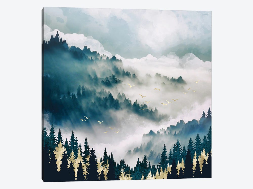 Misty Mountains by SpaceFrog Designs 1-piece Canvas Artwork