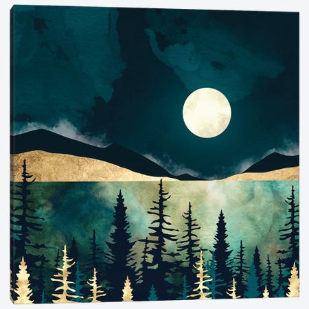 Forest Moon Canvas Print #SFD441} by SpaceFrog Designs Canvas Art Print