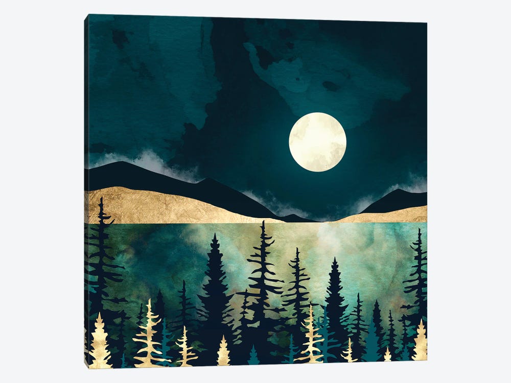 Forest Moon by SpaceFrog Designs 1-piece Canvas Print