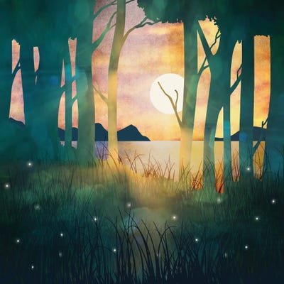 Autumn Evening by SpaceFrog Designs metal wall art