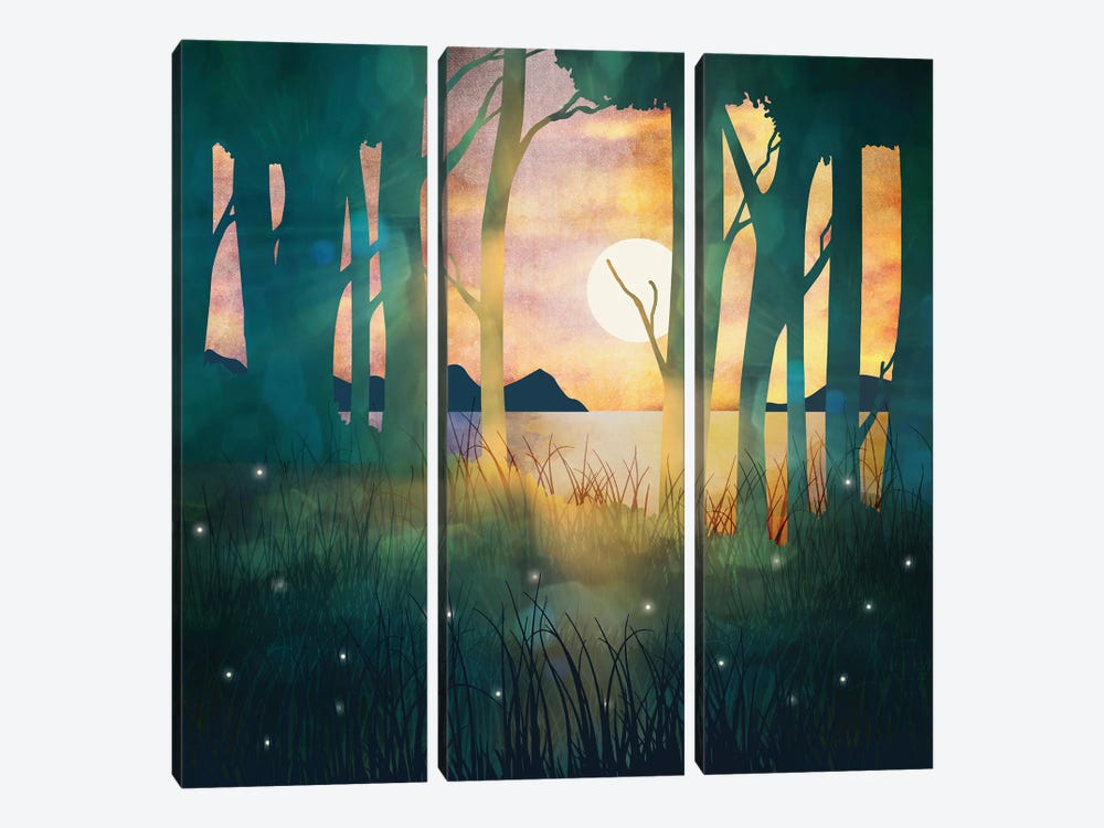Autumn Evening by SpaceFrog Designs 3-piece Canvas Print