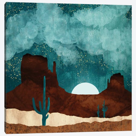 Desert Night Canvas Print #SFD449} by SpaceFrog Designs Canvas Art Print
