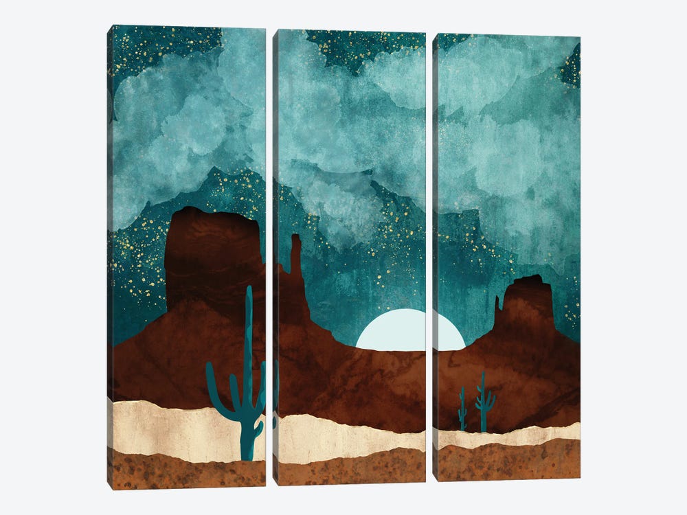 Desert Night by SpaceFrog Designs 3-piece Canvas Art Print
