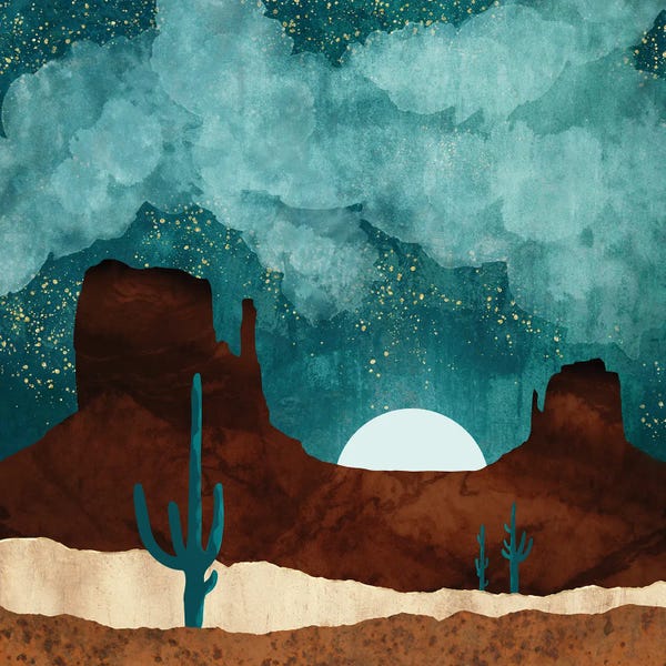 Large Modern Art - Canvas Prints: Desert Night by SpaceFrog Designs