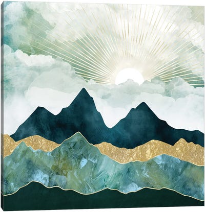 Golden Sunrise Canvas Art Print - SpaceFrog Designs