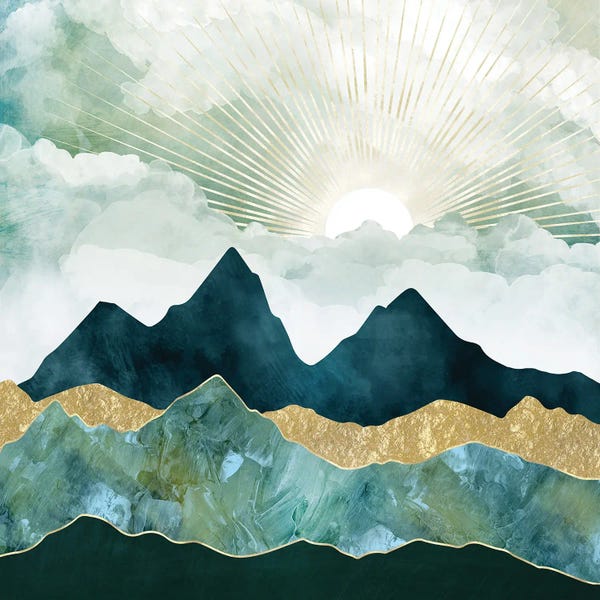 Mountain Sunrises & Sunsets: Golden Sunrise by SpaceFrog Designs