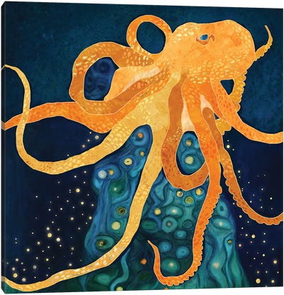 Octopus Dream Canvas Art Print - Octopus Art