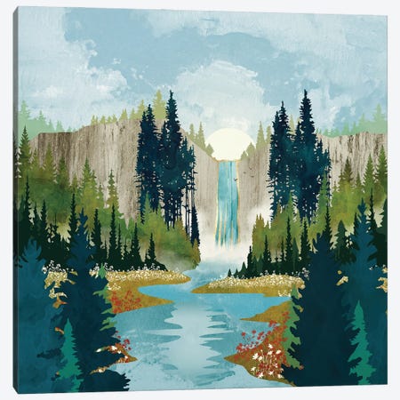 Waterfall Vista Canvas Print #SFD455} by SpaceFrog Designs Canvas Print