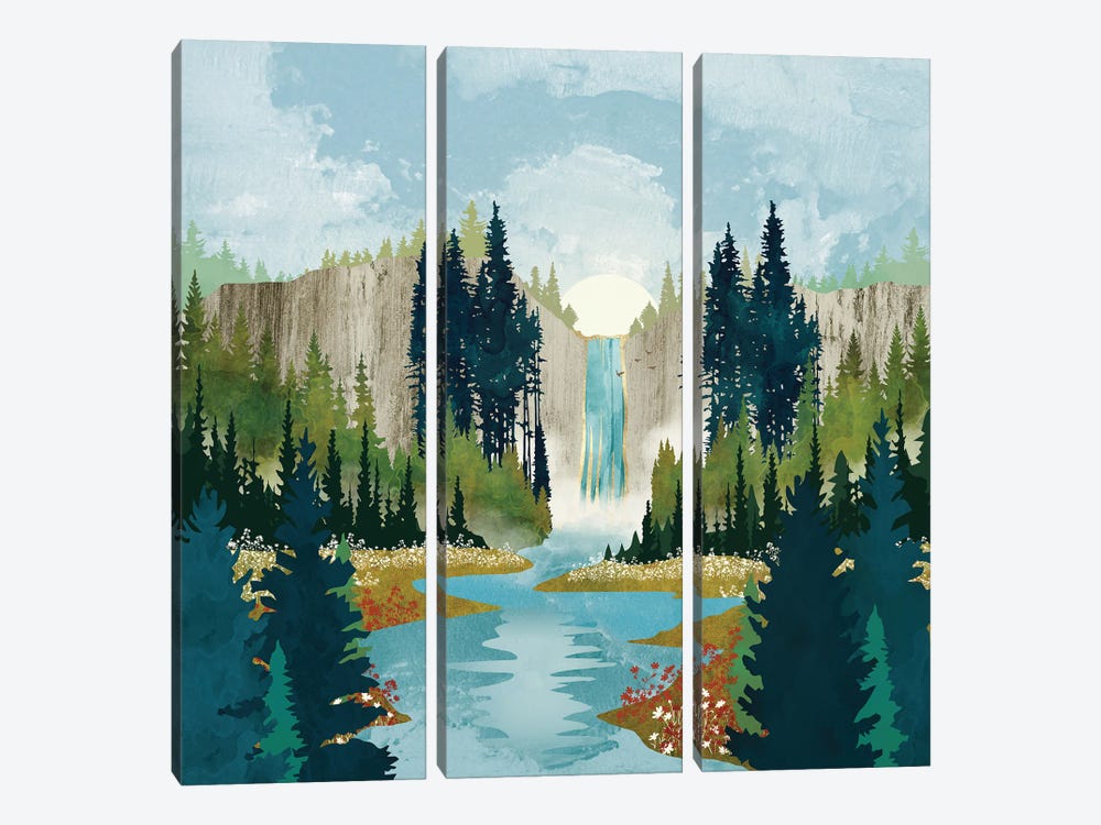 Waterfall Vista by SpaceFrog Designs 3-piece Canvas Wall Art