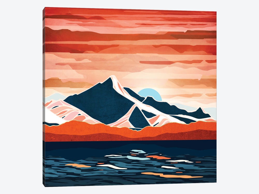 Retro Ocean Sunset by SpaceFrog Designs 1-piece Canvas Art
