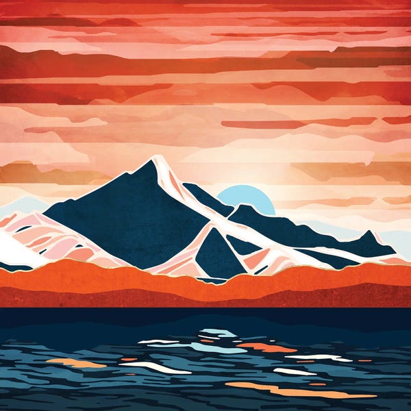 Refreshing Workspace: Retro Ocean Sunset by SpaceFrog Designs