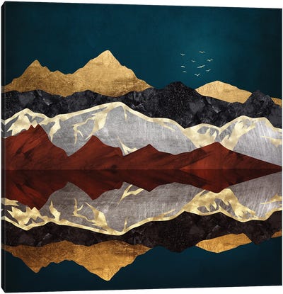 Mountain Peak Reflection Canvas Art Print - SpaceFrog Designs