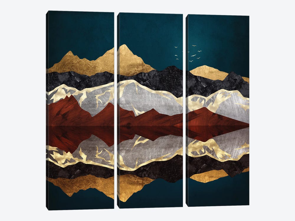 Mountain Peak Reflection by SpaceFrog Designs 3-piece Canvas Artwork
